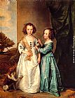 Sir Antony Van Dyck Famous Paintings - Philadelphia and Elizabeth Wharton
